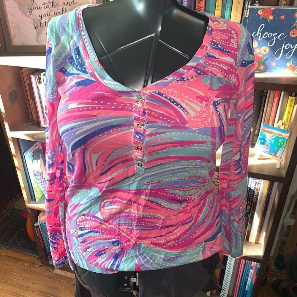 Lilly Pulitzer Sorella Oh My Guava XS long sleeve top
